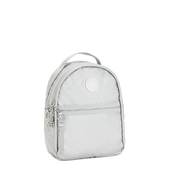 Plecaki Kipling Kae Metallic Srebrne | PL 1624SG